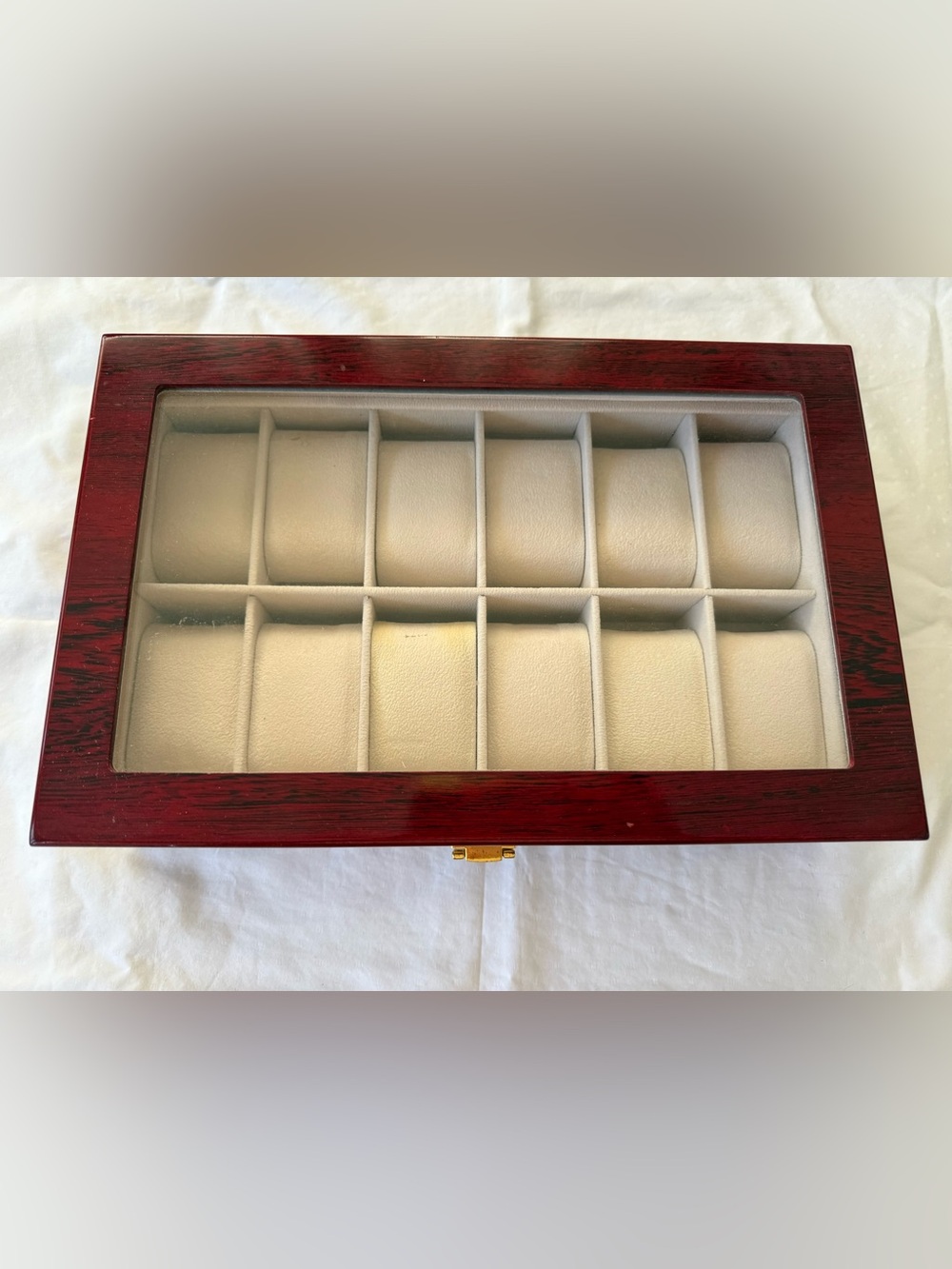 Vintage 12-Watch Wooden Box - Brown